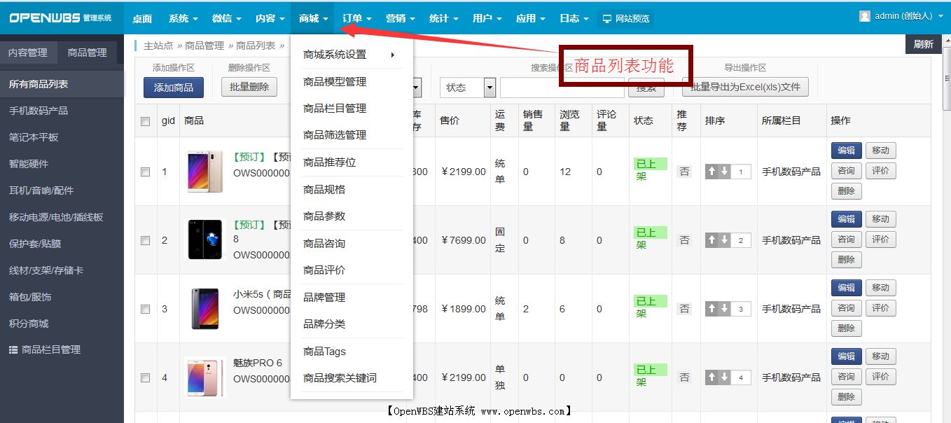 一圖看懂OpenWBS商城系統(tǒng)